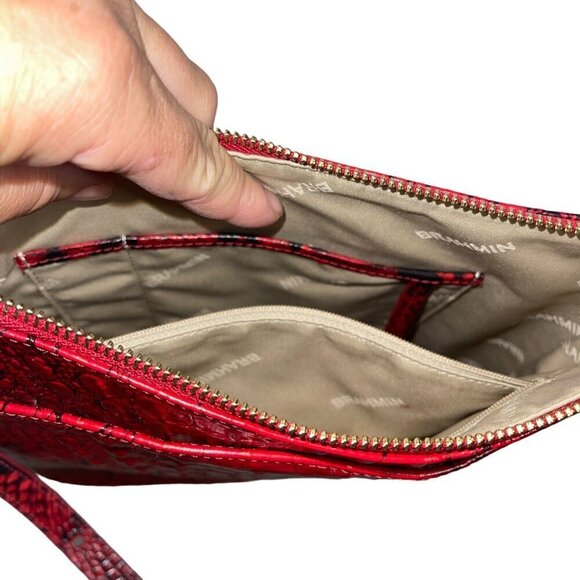 Brahmin Womens Crossbody Bag One Size Lipstick Ombre Melbourne Leather Adjustabl - Picture 5 of 10